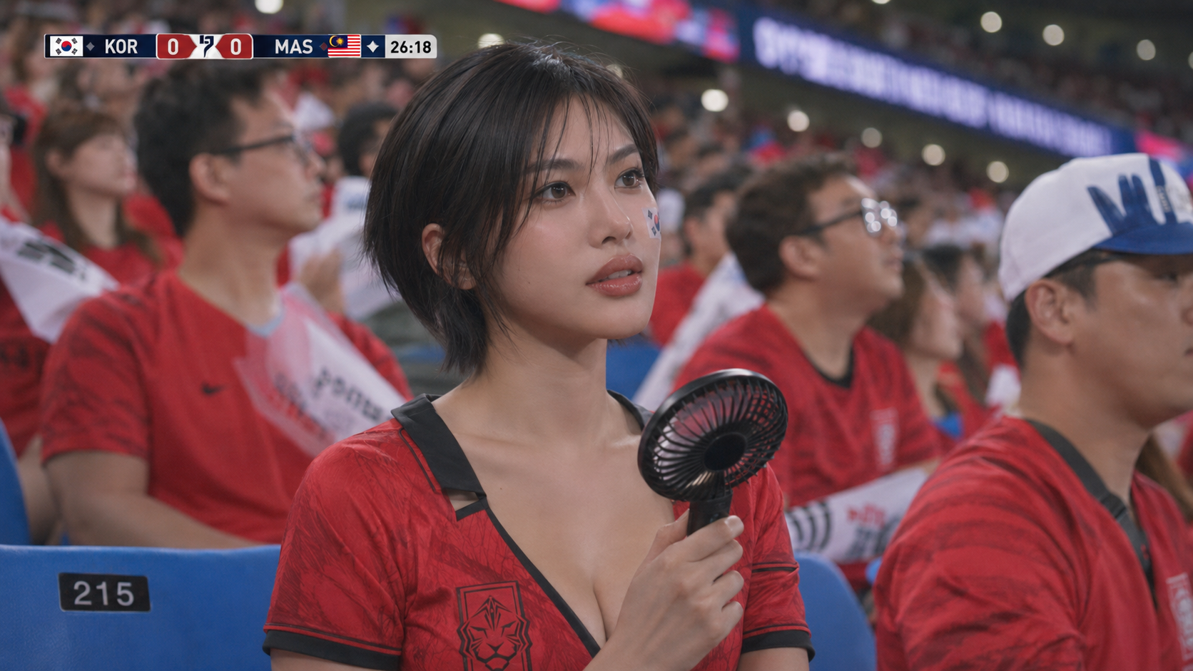 🇰🇷 韓国 fan in the World Cup stands